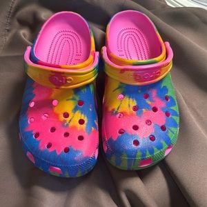 Tie dye crocs